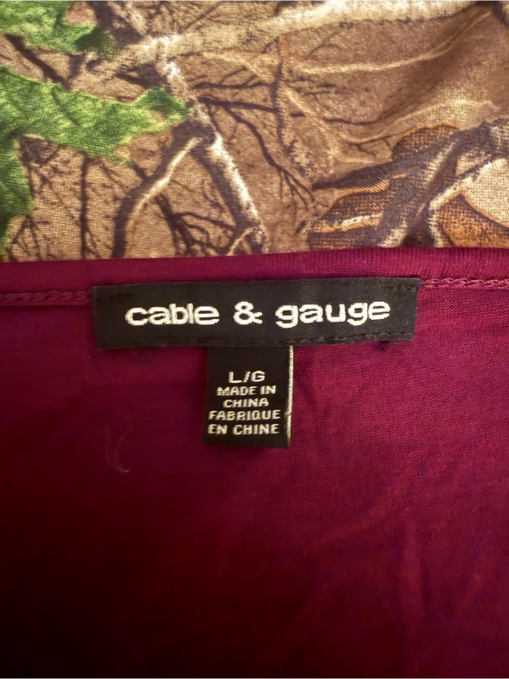 Cable & Gauge Burgundy Top With Cold Shoulder & Metal Rings - Picture 5 of 5